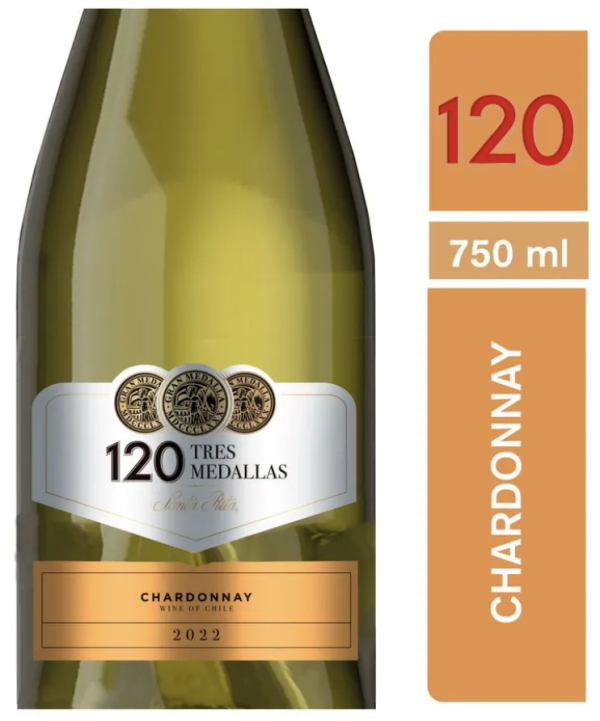 Vino Santa Rita 120 3 Medallas Chardonnay 750 cc